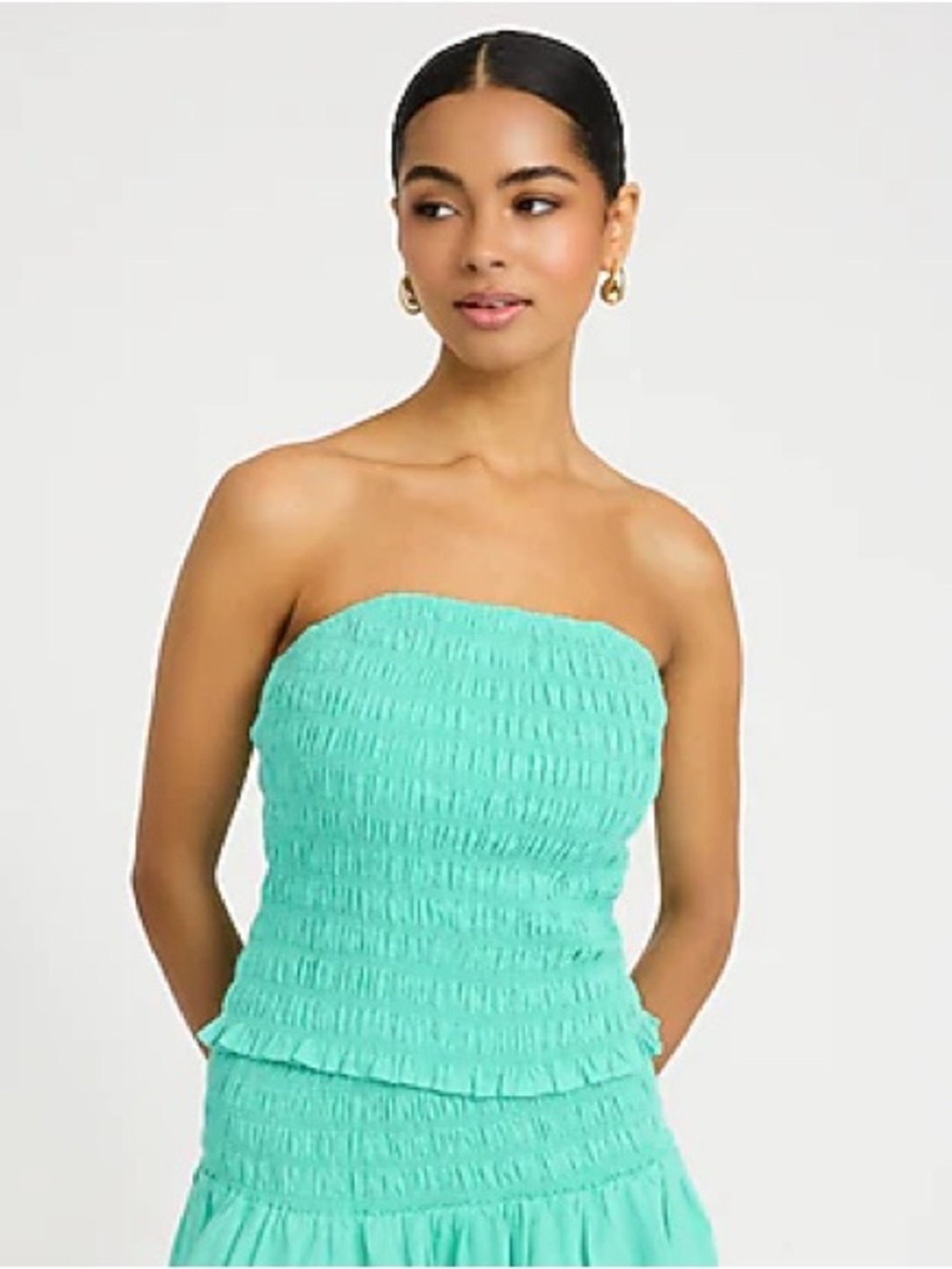 Express Strapless Aqua Tube Top M NWT